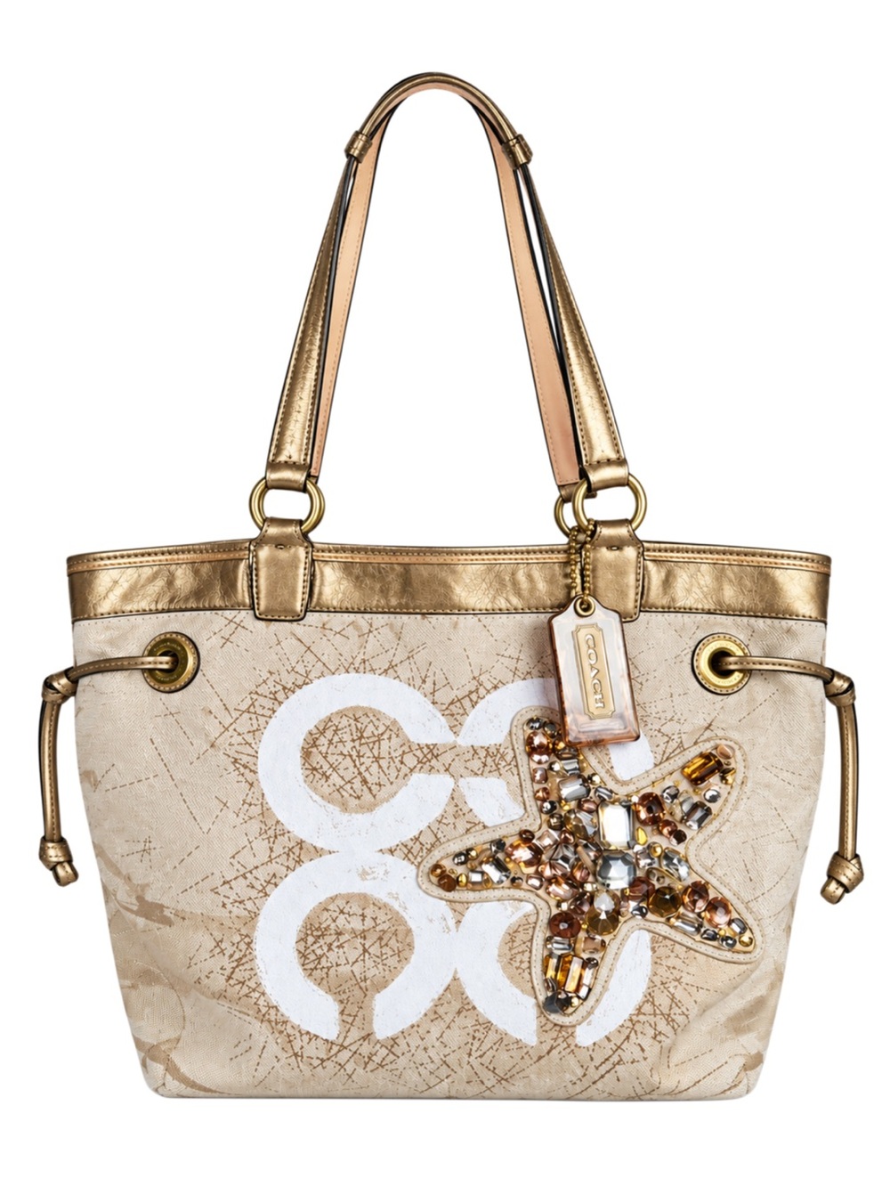 Coach Limited-edition Audrey Seaside Resort Jeweled Starfish Tote
